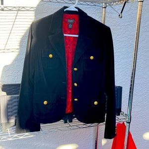 Black velvet vintage blazer